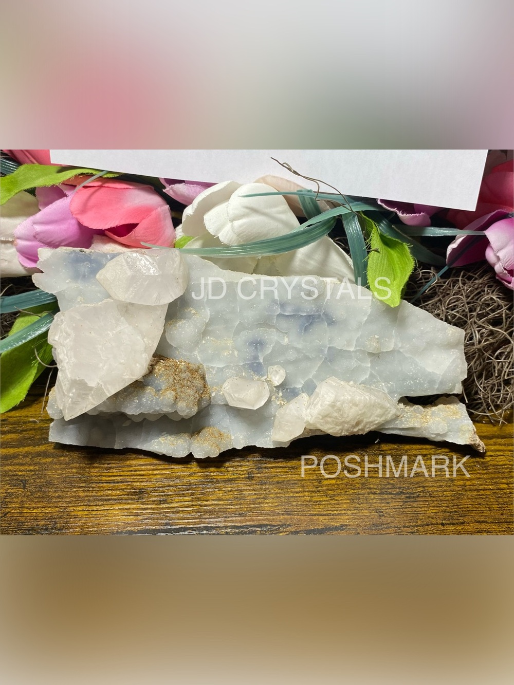 Large Blue Chalcedony & Mangano Calcite